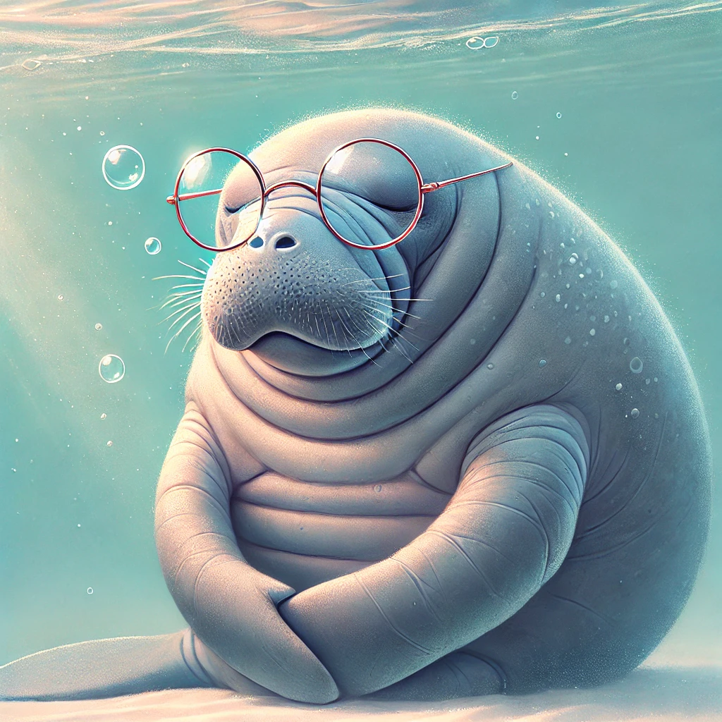 Wise Manatee Mascot